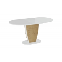 Стол обеденный Монреаль Тип 1 (Белый глянец, Бунратти) - Изображение 1
